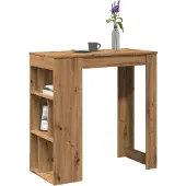 vidaXL Bartafel met rekken 102x50x103,5 cm hout artisanaal eikenkleur