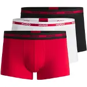 HUGO Boxershorts bloedrood / zwart / wit