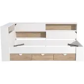 Vente-unique Bedframe hout natuurlijk licht 90 x 190 cm