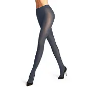 Falke Pure Matt eenkleurig materiaal ondoorzichtig 50 DEN panty dames blauw - maat S