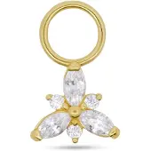 New Bling - 9NBG-O111 - 14K goud – Oorbelhanger - per stuk – Fantasy – Zirkonia