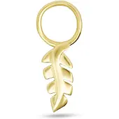 New Bling - 9NBG-O137 - 14K goud – Oorbelhanger - per stuk – Blad – 7x2.3mm
