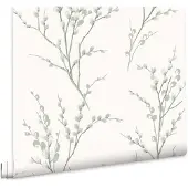 Laura Ashley - Vliesbehang - Boswilg Saliegroen