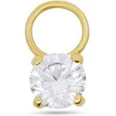 New Bling - 9NBG-O108 - 14K goud – Oorbelhanger - per stuk – Met Zirkonia
