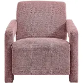 Vente-unique Fauteuil van rood getextureerd textiel ISPARTA