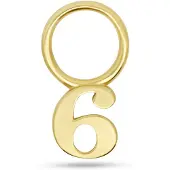 New Bling - 9NBG-O157-6 - 14K geelgoud – Bedel – Nummer 6