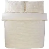 So Soft dekbedovertrek Waffle Teddy - crème - 2-persoons (200x200 + 50x75cm)