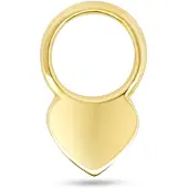 New Bling - 9NBG-O148 - 14K goud – Oorbelhanger - per stuk – Hart