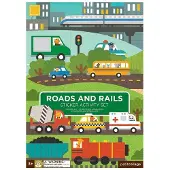Petit Collage Stickerboek - Roads & Rails |