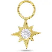 New Bling - 9NBG-O143 - 14K goud – Oorbelhanger - per stuk – Ster – Zirkonia