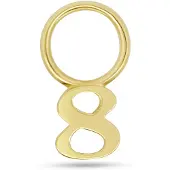 New Bling - 9NBG-O157-8 - 14K geelgoud – Bedel – Nummer 8