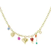 Yehwang bedelketting lovers glow Goud