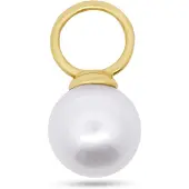 New Bling - 9NBG-O141 - 14K goud – Oorbelhanger - per stuk – Met Parel