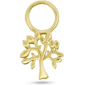 New Bling - 9NBG-O135 - 14K goud – Oorbelhanger - per stuk – Boom – 6.5x6.2mm