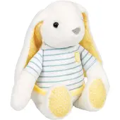 Bigjigs knuffel konijn pluche speelgoed multi kleuren voor kinderen.