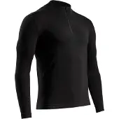 X-Bionic Mightywool Shirt Lange Mouwen Halve Rits Heren - Zwart, XL
