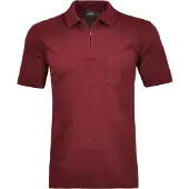 Ragman Softknit Regular Fit Polo shirt Korte mouw rood