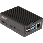 Joy-It aluminium behuizing voor Raspberry Pi 4B met koellichamen - zwart
