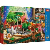 Trefl legpuzzel 1000 stukjes - Tea Time Troublemaker kittens - Premium Plus.