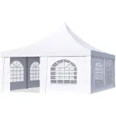 TOOLPORT Pagodetent 5x5 m, PVC 700, wit