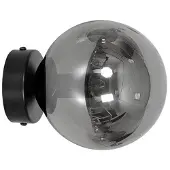 Emibig Kinkiet ROSSI, zwart-chroom, 1xE14x10W, glas, afmetingen: 15x15x17cm, IP20,