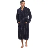 Ten Cate Badjas blue stripe maat M