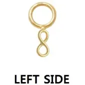 New Bling - 9NBG-O113-L - 14K goud – Oorbelhanger - per stuk – Infinity Links