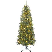 HOMCOM Kerstboom - Kunststof - 75x75x180cm - Groen