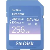 SanDisk 256GB SDXC Creator Series UHS-II geheugenkaart