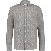 State of Art casual overhemd wit bruin geprint