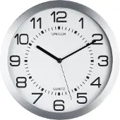 Unilux Wandklok , model Mond, aluminium