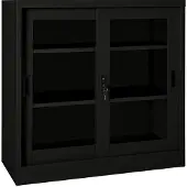 vidaXL Roldeurkast 90x40x90 cm staal zwart