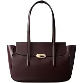 Calvin Klein Hardware Flap Tote Bag Black/tumbled Deep Gold Maat: OS | Handtassen Outlet | Dames | Zwart