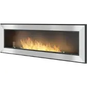 SOLOLED Frame 1500 roestvrijstalen inbouwbioethanolkachel met glas