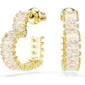 Swarovski Oorbellen 'Matrix' goud / parelwit