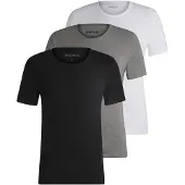 BOSS Shirt grijs gemêleerd / zwart / wit