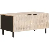 vidaXL Salontafel Wit 80 x 50 x 40 cm Massief Mango Hout