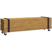 vidaXL TV Stand 110 x 30 x 30 cm Bruin Massief Teakhout