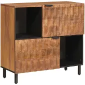 vidaXL Dressoir met opslag Acacia Bruine Afwerking 80 x 33 x 75 cm