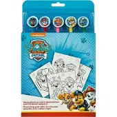 Cass film Kleurblok paw patrol met 5 kleurpotloden