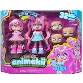 Bandai - Animakii goochelaar en schoolmeisje - Aanpasbare poppenset - 1 pop, 4 gezichten, 2 kapsels, 2 outfits, 2 paar schoenen - creatief speelgoed 5+ jaar - HEA26352