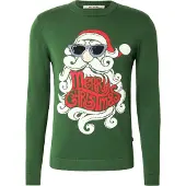 Only & Sons Trui 'ONSXmas' lichtblauw / groen / rood / wit