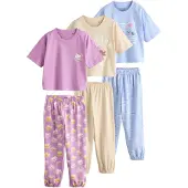 Next Nachtkledij blauw / geel / rosa