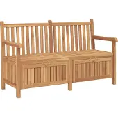 vidaXL Tuinbank met opslag 150 x 60 x 90 cm Massief Teakhout