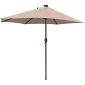 vidaXL Tuinparasol 294 x 150 x 224 cm Polyester en Staal Taupe