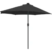 vidaXL Tuinparasol 294 x 150 x 224 cm Polyester en Staal Zwart