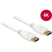 DeLOCK Premium DisplayPort kabel - versie 1.2 (4K 60Hz) / wit - 2 meter
