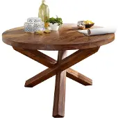 Wohnling Eettafel rond bruin 120 cm diameter
