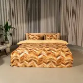 Kayori Yumi Dekbedovertrek Katoensatijn 200x200/220 Goud