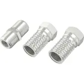 Hama Satellietadapter kit - - 00205203 - 2x F mannelijke schroef - F-F koppeling - Grijs